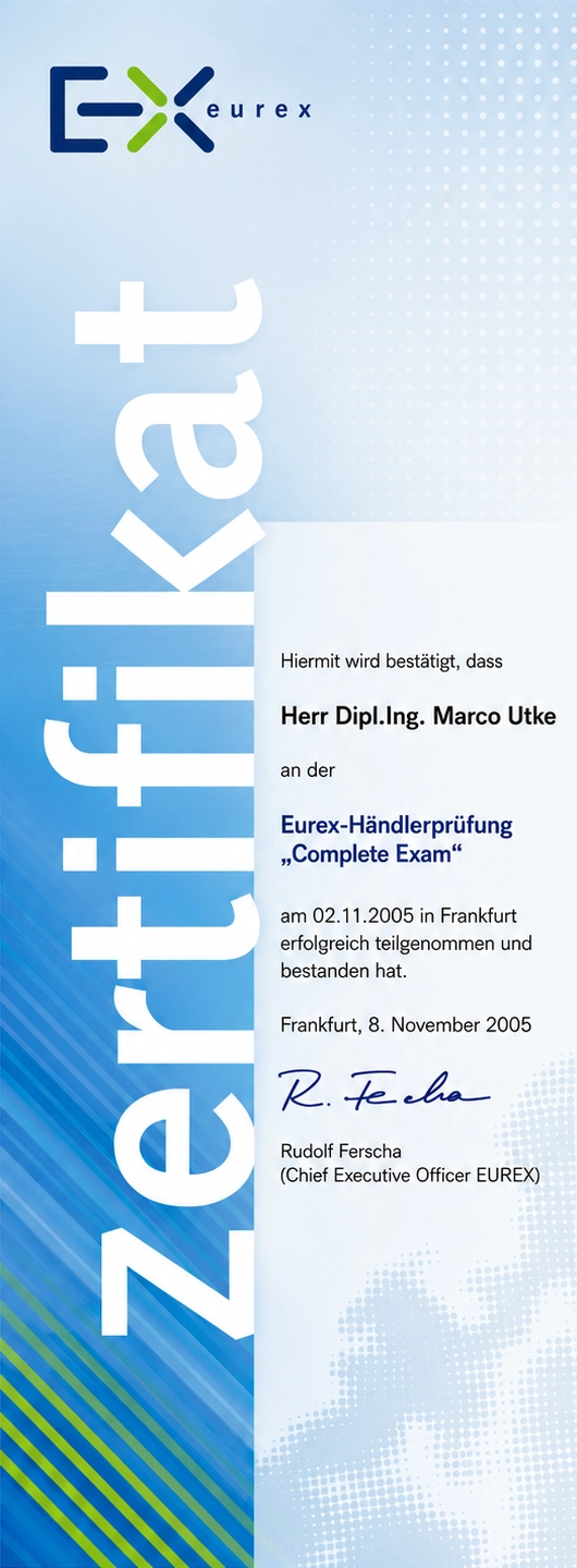 Eurex_Zertifikat von Marco Utke